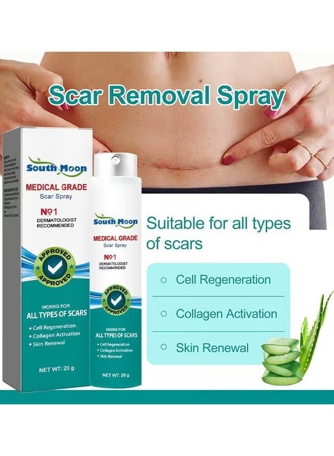 SOUTH MOON Scar Care Spray Burns Scars Stretch Marks Fade Scars Smooth Skin 20G - Image 4